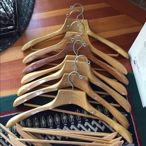 Set of 17 Wooden Hangers